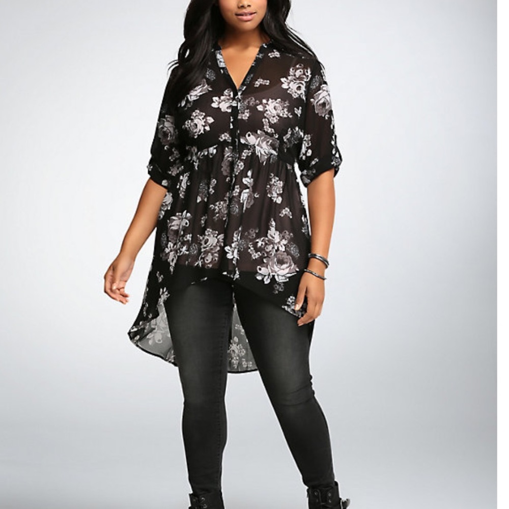 Torrid Chiffon Hi Lo Tunic🖤